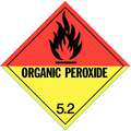 Organic Peroxide, Class 5 Paper, Self-Sticking DOT Label