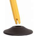 Us Weight Heavy Duty Stanchion, Height 37-7/8", Yellow, Post Material High Density Polyethylene, 1 PR
