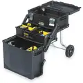 Plastic, Rolling Tool Box Set, 21 5/8" Overall Width, 13 3/4" Overall Depth