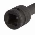 Steelman Pro Impact Socket Extension, Alloy Steel, Black Oxide, Overall Length 24", Input Drive Size 1/2"