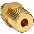Reducing Hex Nipple: Brass, 3/8 in x 1/4 in Fitting Pipe Size, Male NPT x Male NPT, Nipple