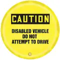 Accuform Signs Steering Wheel Message Cover, Yellow/Black, Reinforced Vinyl