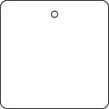 Blank Tag, Plastic, Height: 2", Width: 2", White