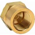 Brass Reducing Coupling, FNPT, 1/2" x 3/8" Pipe Size, 1 EA