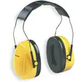 Over-the-Head Ear Muffs, 25 dB Noise Reduction Rating NRR, Dielectric No, Yellow