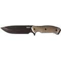 Fixed Knife, Drop Point, Stainless Steel, Straight, 7" Blade Length