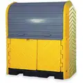 UltraTech 66 gal. Polyethylene Rolltop Drum Spill Containment System for 2 Drums; Drain Included: Yes
