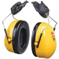 Hard Hat Mounted Ear Muffs, 23 dB Noise Reduction Rating NRR, Dielectric No, Yellow