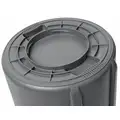 Rubbermaid BRUTE 32 gal. Round Open Top Utility Trash Can, 27-1/4"H, Gray