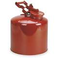 Safety Disposal Can, 5 gal., Flammables, Galvanized Steel, Red