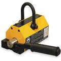Lifting Magnet: 250 lb Max. Rated Flat Capacity, Locking On/Off Handle, 5 in Overall Lg