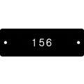 Numbered Tag,1x3 In.,White/