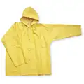 Condor Yellow, Rain Jacket with Hood, 2XL, SBR Rubber, Unisex, Hood Style Attached