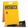 See All Industries A-Frame, Sign Header Caution, Number of Printed Sides 2, Corrugated Plastic
