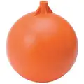 Float Ball: Plastic, Internal Connection, 6 in Float Dia., 1/4"-20 Thread Size