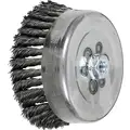 Pferd 6" Knot Wire Cup Brush, 0.023" Wire Dia., 1-1/2" Trim Length