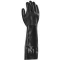 Chemical Resistant Gloves, Size 10, 18"L, Black, 1 PR