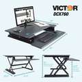 Victor Adjustable Standing Desk Workstation: High Rise Series, 36 in Overall W, 0 in to 20 1/2 in