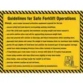 Accuform Signs Poster, Safety Banner Legend Guidelines For Safe Forklift Operations, 17" x 22", English
