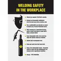 Poster, Safety Banner Legend Welding Safety" The Work Place, 22" x 17", English