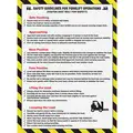 Poster, Safety Banner Legend Safety Guidelines For Forklift Operations, 22" x 17", English