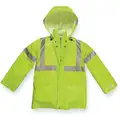 Nasco Arc Flash Rain Jacket, PPE Category: 1, High Visibility: Yes, Kevlar, Nomex PVC, XL, Yellow/Gr