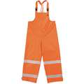 Nasco Arc Flash Rain Bib Overall, PPE Category: 2, High Visibility: Yes, EXCEL FR Cotton, 3XL, Orange