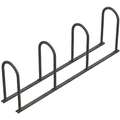 Madrax Double Sided Bike Rack: (8) Bikes, 95 in L, Surface, 15 5/8 in W, 33 1/4 in H, Silver