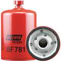 Fuel Filter: 25 micron, 6 1/8 in Lg, 3 11/16 in Outside Dia., Manufacturer Number: BF781