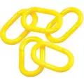 Brady Chain Link: 2 in Size, Yellow, Polyethylene, 36 PK