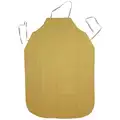 Ansell Chemical Resistant Bib Apron, Yellow, 48 in Length, 35 in Width, Urethane/Nylon Material, EA 1