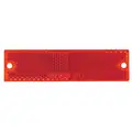Imperial Rectangular Reflector Adhesive & 2 Hole Mount Red