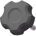 Fluted Knob, Steel, Zinc Plated, 5/16-18 Thread Size, 1.25 Base Dia. (In.), 1.00" Screw Length