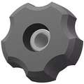 Fluted Knob, Steel, Zinc Plated, 1/4-20 Thread Size, 1.25 Base Dia. (In.), 0.875" Length