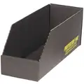Protektive Pak Corrugated Shelf Bin; 4-1/2" H x 18" L x 4" W, Black
