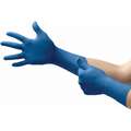 11-1/2" Powder Free Unlined Natural Rubber Latex Disposable Gloves, Blue, Size L, 50PK