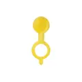Grease Fitting Cap, Plastic, 55/64" Overall Length, Yellow, PK 10