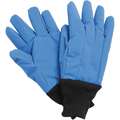 National Safety Apparel Wrist Length Water Resistant Cryogenic Gloves, Laminated Nylon Material, 12"L, Blue, Glove Size: XL
