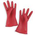 Red Electrical Gloves, Natural Rubber, 00 Class, Size 7