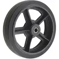 8" Caster Wheel, 600 lb. Load Rating, Wheel Width 2", Rubber, Fits Axle Dia. 1/2"