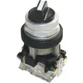 Eaton Non-Illuminated Selector Switch Operator, 30 mm, Metal, Knob, Momentary / Maintained / Momentary