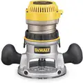 Dewalt Router: Mid-Size, Fixed Base, 1.75 hp, Fixed Speed, 24,500 RPM, 1/4 in_1/2 in Collet, 120V AC