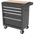 Westward Light Duty Rolling Tool Cabinet with 4 Drawers; 19-1/2" D x 33-3/8" H x 34-3/8" W, Black
