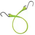 Safety Green Polyurethane Bungee Strap with S-Hooks, Bungee Length: 12 in