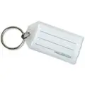 Lucky Line Products 2-1/4" x 1-1/8" Open/Close Flap Key Tag, Clear; PK10
