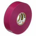 3M Vinyl Electrical Tape, Rubber Tape Adhesive, 7.0 mil Thick, 1/2" X 20 ft., Purple, 100 PK