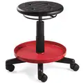 Bevco Round Stool with 16" to 20" Seat Height Range and 300 lb. Weight Capacity, Black
