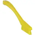 Vikan Stiff Bristle, Detail Scrub Brush, 7.9 x .5 x .9 inch, Yellow