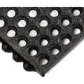 Wearwell Interlocking Drainage Mat, Nitrile Rubber, Black, 1 EA