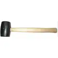 Westward Rubber Mallet,2 lb. Head Weight,Hickory Handle Material